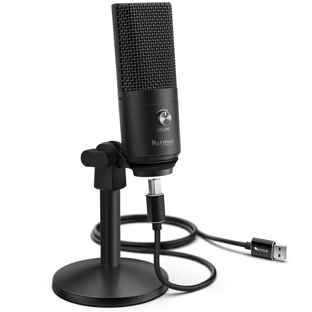 FIFINE USB Microphone for laptop and Computers for Recording Streaming Voice overs Podcasting for Audio&Video K670