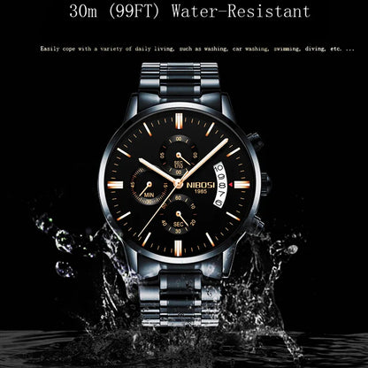 NIBOSI Men Watches Luxury Famous Top Brand Men's Fashion Casual Dress Watch Military Quartz Wristwatches Relogio Masculino Saat