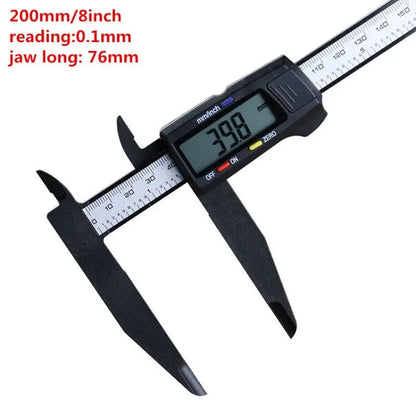 150mm 200mm 300mm 0.1mm Digital Electronic Vernier Caliper jaw long plastic digital caliper micromete DIY measuring tools