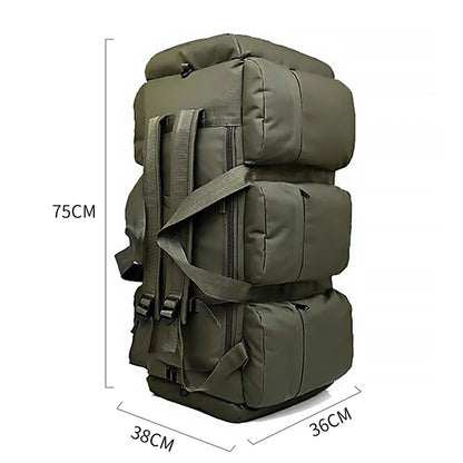 90L Large Capacity Men's Travel Bags Canvas Military Tactical Backpack Waterproof Hiking Climbing Camping Rucksack Bags XA216K