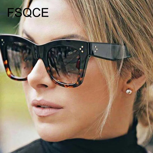 Women Sunglasses Luxury Rectangle Sunglasses Women Brand Designer PC Frame Gradient Lens Classic Fashion Sun Glasses