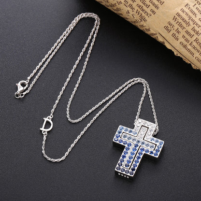 Slovecabin 925 Sterling Silver Cross Letter D Move Chain Necklaces For Women & Men Belle Epoque Silver Fine Jewlery Making