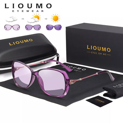 LIOUMO Fashion Women Sunglasses 2020 Photochromic Polarized Sun Glasses Lady Anti-Glare Safety Driving Goggle zonnebril heren