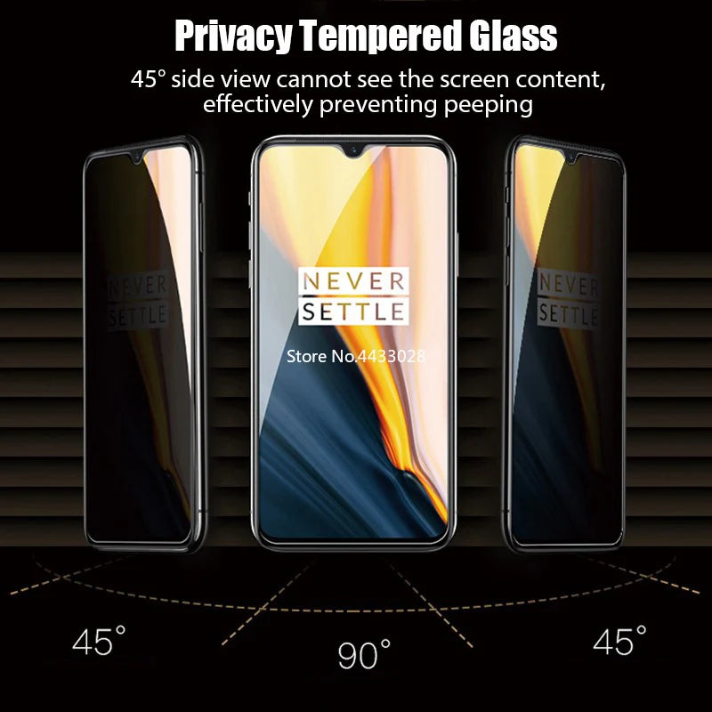 Anti Glare Screen Protector For Oneplus Nord8T N100 N10 5G 7T 6T Protective Film Glass For Oneplus 7 6 5 Privacy Tempered Glass