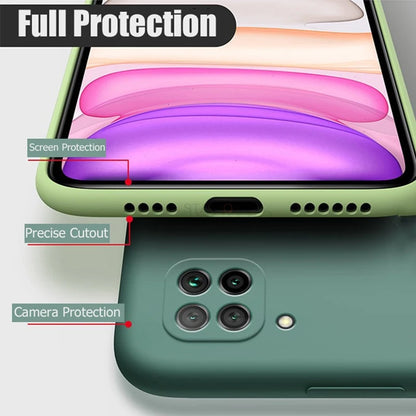 New Camera Protector Liquid Silicone Phone Case For Samsung Galaxy A12 A42 A22 4G 5G Original Soft Back Cover A 12 42 2021 2020