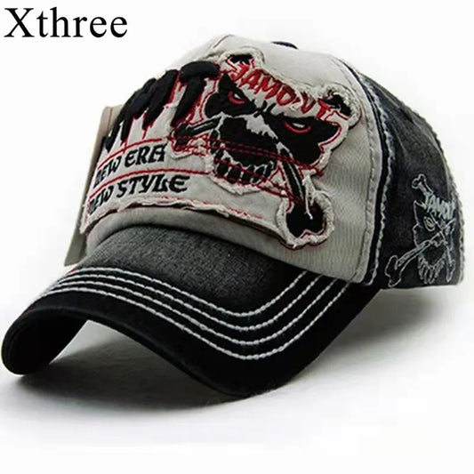 Xthree Cotton Fasion Leisure Baseball Cap Hat for Men Snapback Hat Casquette Women's Cap Wholesale Fashion Accessories