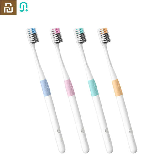 Youpin Doctor B Bass Method Deep Clean Tooth brush 4 Colors/set Soft Sandwish-bedded Toothbrush For Travel Home Family