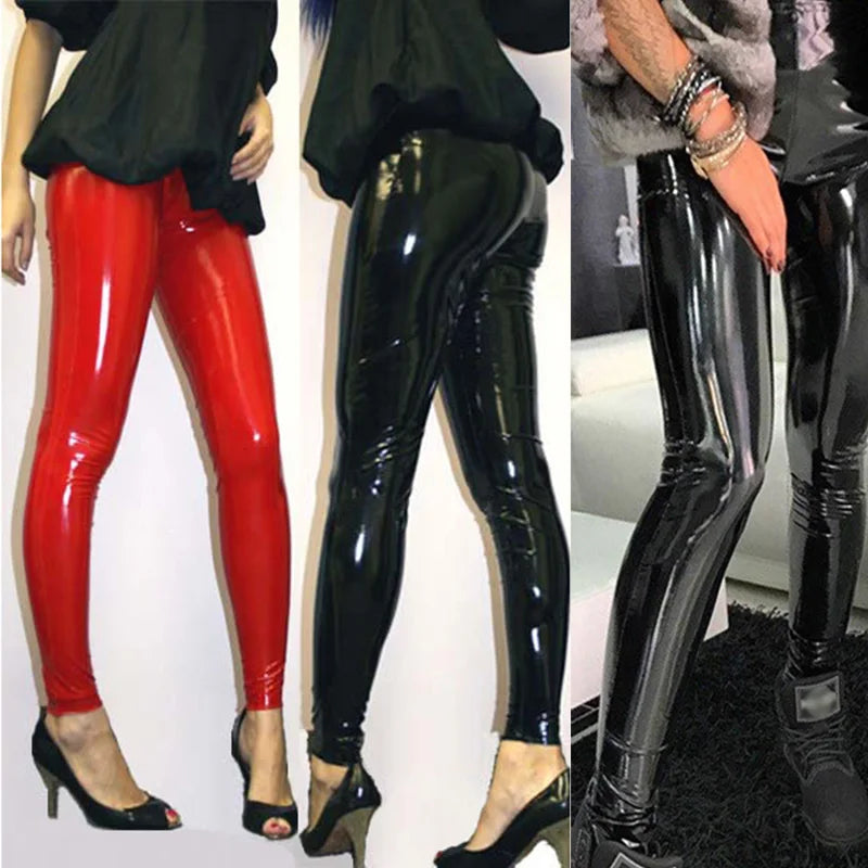 Leather Black Pants Leggings High Waist Costume for Women Sexy Elastic Skinny Push Up Leggings Stretch Jeggings Women Legings