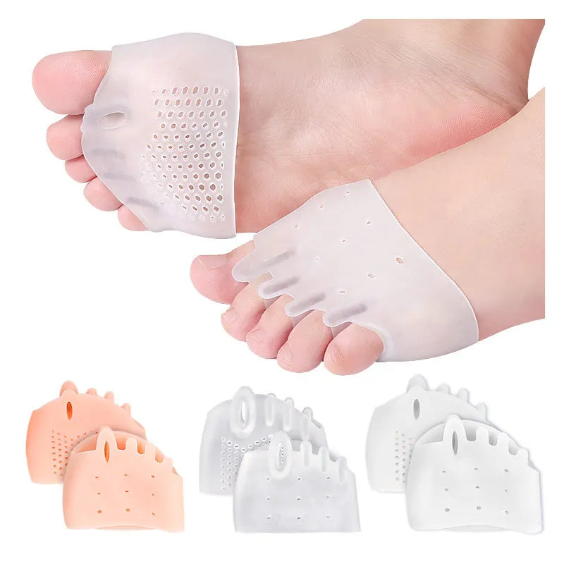 2pcs=1pair Toe Separator Hallux Valgus Corrector Finger Bunion Orthotics Protector Overlapping Forefoot Pad Foot Care Pedicure