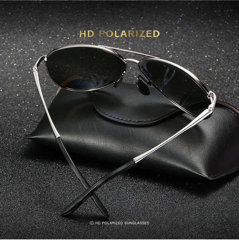 Fashion Men Sunglasses pilot Polarized Lens Brand Driving Designer outdoor Alloy frame male Sun Glasses Oculos De Sol UV400 8013