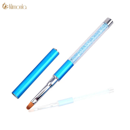 Rhinestone Nails Art Brush Crystal Metal Acrylic Handle Carving Gel Polish Decoration  Painting Drawing Salon Nail Art Pen 5stye