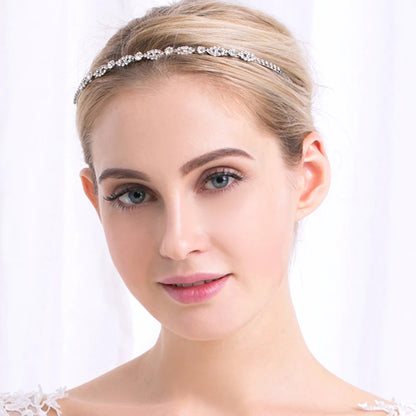 Miallo Bridal Wedding Crystal Hair Headband Rhinestone Crown Pageant Silver Color Sterling Women Girls Party Tiara Rim for Hair