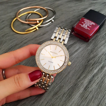 Fashion Luxury Silver Watch Women Watches Rhinestone Women's Watches Ladies Watch Stainless Steel Clock