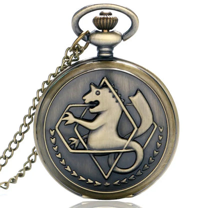 Vintage Fullmetal Alchemist Quartz Pocket Watch Necklace Fashion Men Women Watches Clock Anime Boys Girls Children Gifts Watch