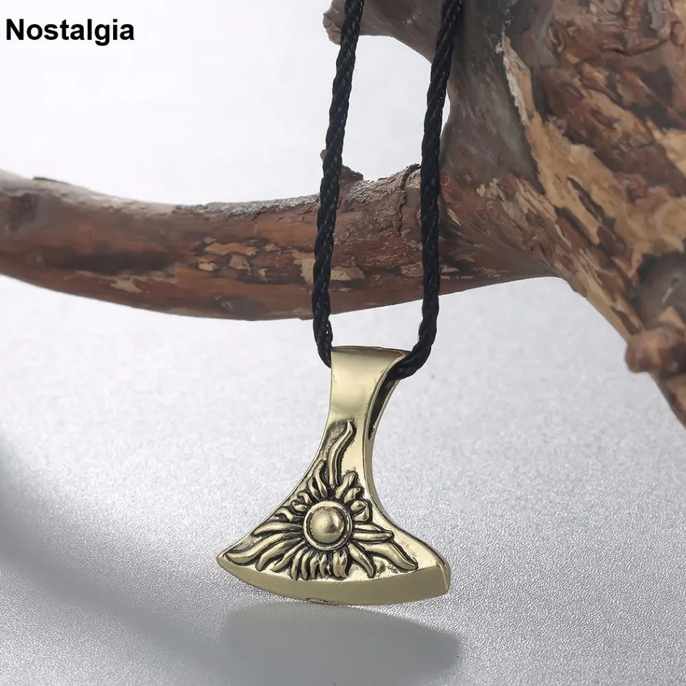 Nostalgia Slavic Pendant Ancient Axe Amulet Symbol Wicca Pagan Jewlery Making Mens Womens Necklace