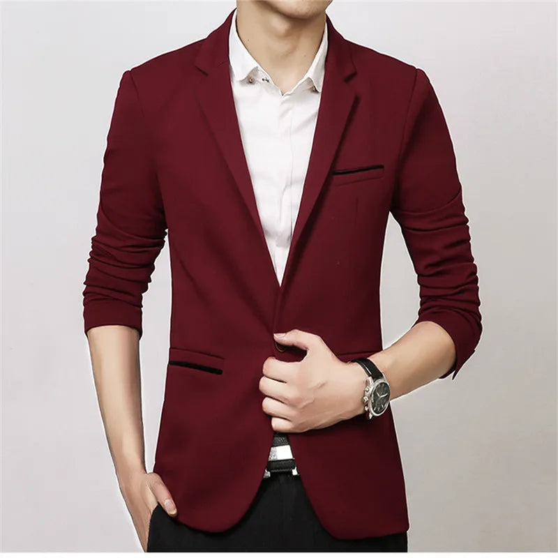 FGKKS New Arrival Luxury Men Blazer New Autumn Fashion Brand Slim Fit Men Suit Terno Masculino Blazers Male