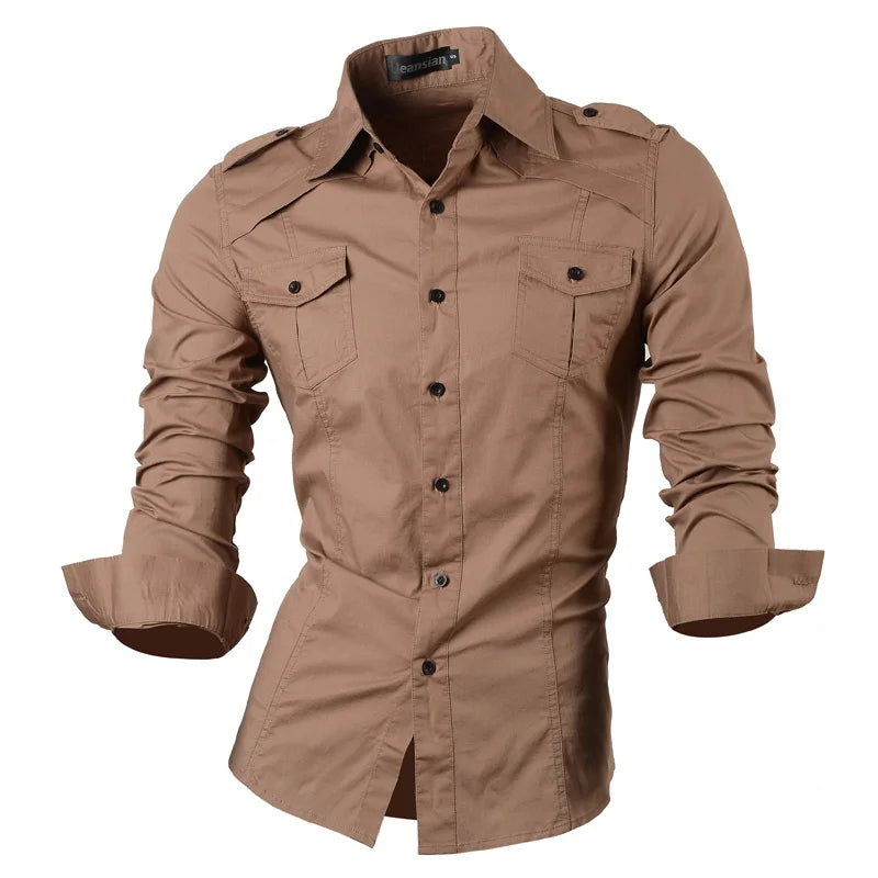 jeansian Spring Autumn Features Shirts Men Casual  Shirt New Arrival Long Sleeve Casual Male Shirts K801