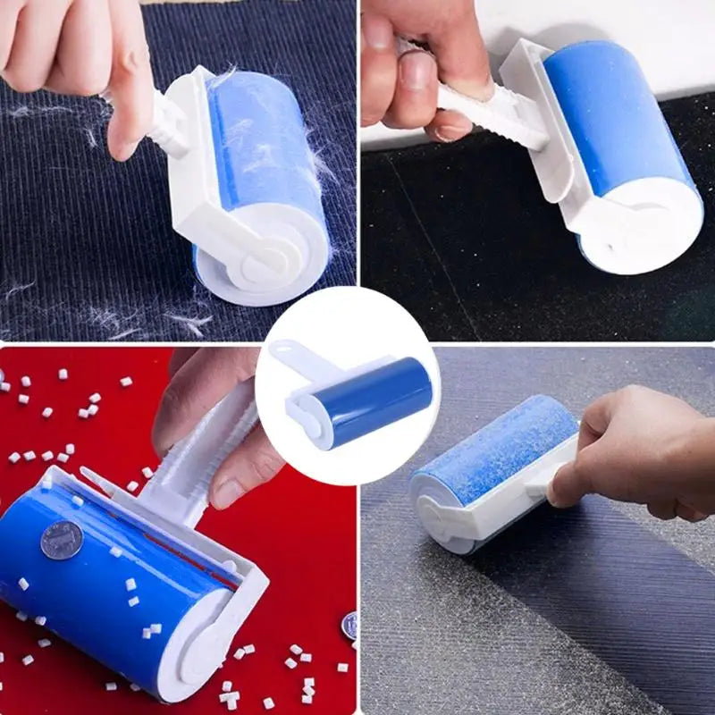 Portable Washable Dust Wiper Roller Sticking Lint Roller For Clothes Cleaning Pet Hair Remover Dust Cleaner Wiper Home Tools