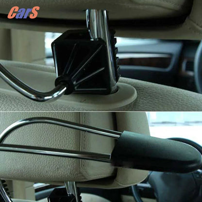 1/2Pcs Stainless Steel Car Hanger Clothes Jackets Suits Holder Car Auto Seat Headrest Coat Hanger Automotive Clothes Rack