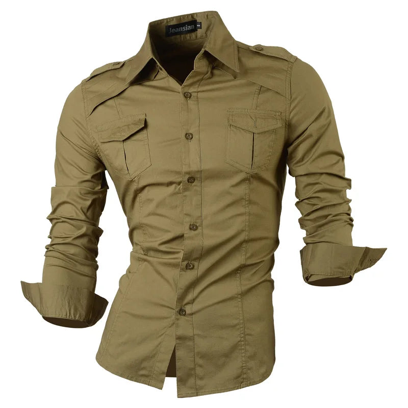 jeansian Spring Autumn Features Shirts Men Casual  Shirt New Arrival Long Sleeve Casual Male Shirts K801