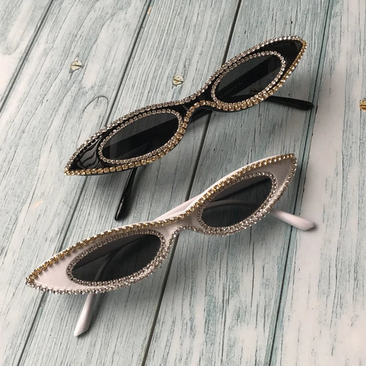 ZAOLIHU Sexy Samll Cat Eye Women Sunglasses 2019 Diamond Luxury Sun Glasses UV400 Party Eyewear Hot Sale Handmade  oculos de sol