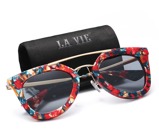 La Vie Handmade Real Acetate Glasses Sunglasses for Women High Quality Handmade Original Brand Design Women Sunglasses