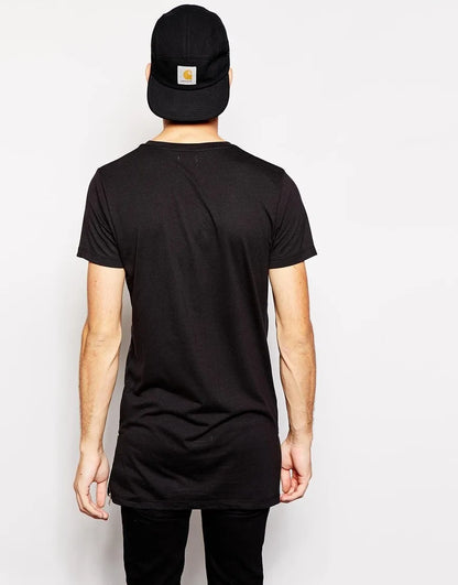 2024 MRMT Brand New Clothing Mens  Long T Shirt Hip Hop Extra Longline T-Shirt For Male Tshirt Zipper Man Leisure T Shirts