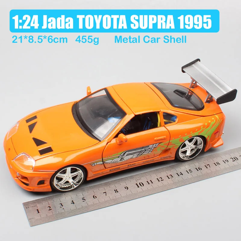 1/24 Jada Scale Brian's The TOYOTA SUPRA Celica 1995 Diecast & Vehicles Metal Race Replicas FF Furious Model Toy Car Collectible