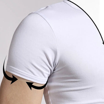 Slim Fit Stretch Cotton Tight Tees Camisetas Men Tshirt 2023 Leisure Summer O-neck Short Sleeved Cotton Men's Black White