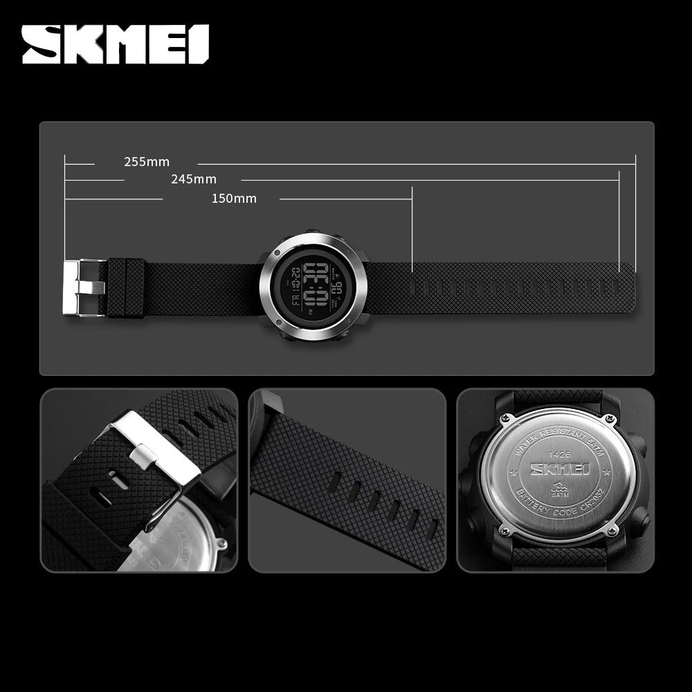 SKMEI Sport Watch Men Luxury Brand 5Bar Waterproof Watches Montre Men Alarm Clock Fashion Digital Watch Relogio Masculino 1426