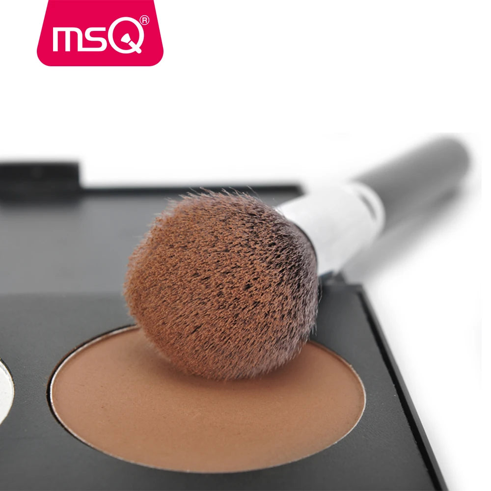 MSQ Professional 15pcs Makeup Brushes Set Powder Foundation Eyeshadow Make Up Brush Kit Cosmetics Synthetic Hair PU Leather Case