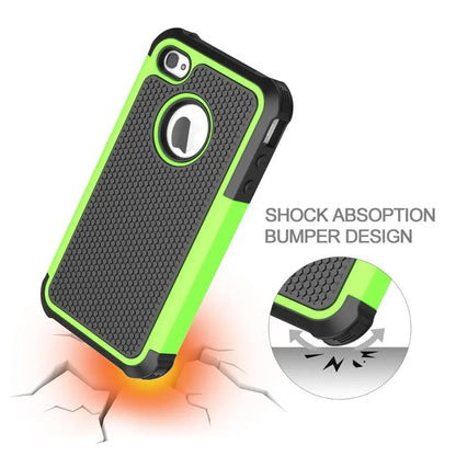 Phone Case for iPhone 4 4S Rugged Rubber Matte Hard Silicone Case Cover Shockproof Protective Phone Cases for iPhone 4 4S