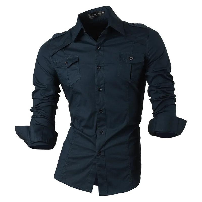 jeansian Spring Autumn Features Shirts Men Casual  Shirt New Arrival Long Sleeve Casual Male Shirts K801