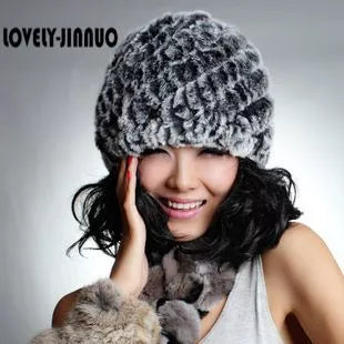 2023 Fur Hat for Women Natural REX Rabbit Russian Ushanka Hats Winter Thick Warm Ears Fashion Cap New Arrival Wholesale F-605
