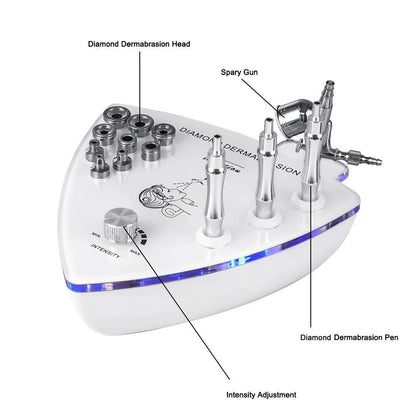 Beauty Star Diamond Microdermabrasion Dermabrasion Machine With Spray Gun Water Spray Vacuum Suction Exfoliation Facial Massage