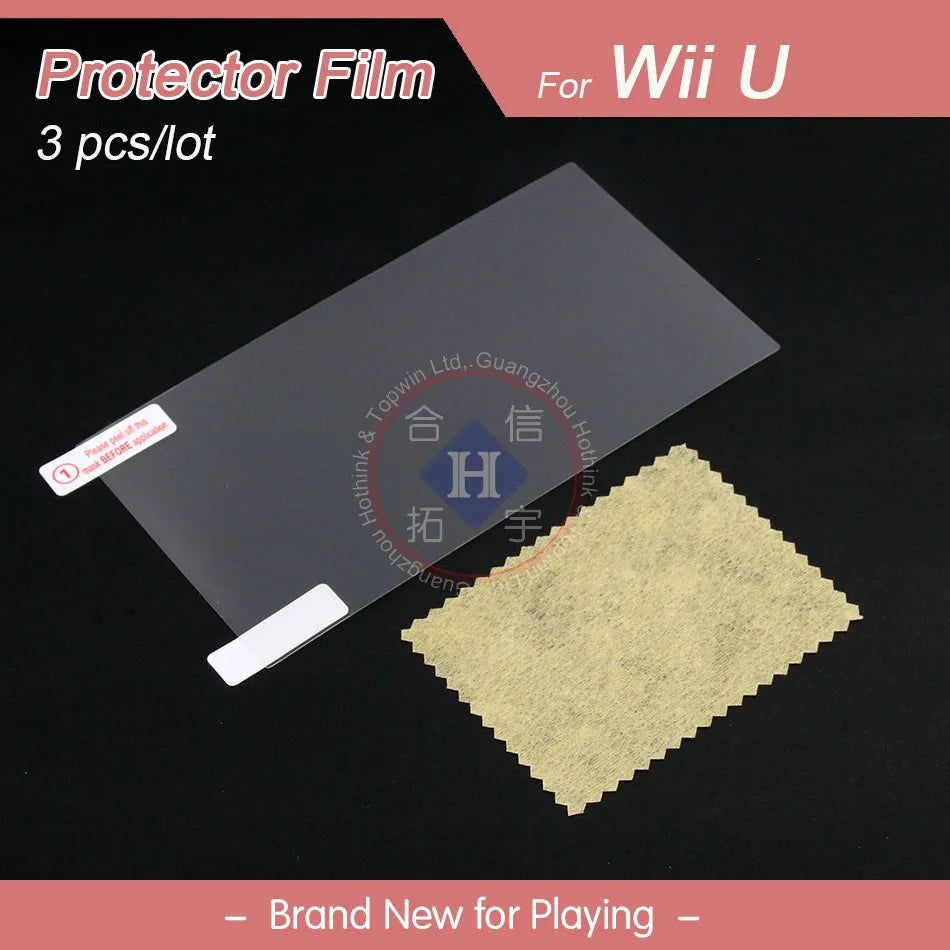 HOTHINK 3pcs/lot Clear LCD Screen Protector Film Guard For Nintendo WII U WIIU Gamepad Game pad