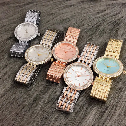 Fashion Luxury Silver Watch Women Watches Rhinestone Women's Watches Ladies Watch Stainless Steel Clock