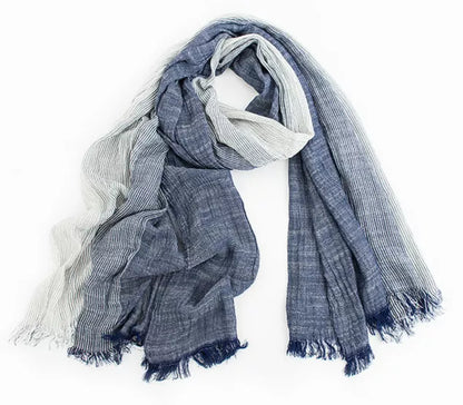 2022 Wholesale Brand Winter Scarf Men Warm Soft Tassel Bufandas Cachecol Gray Plaid Woven Wrinkled Cotton Men Scarves