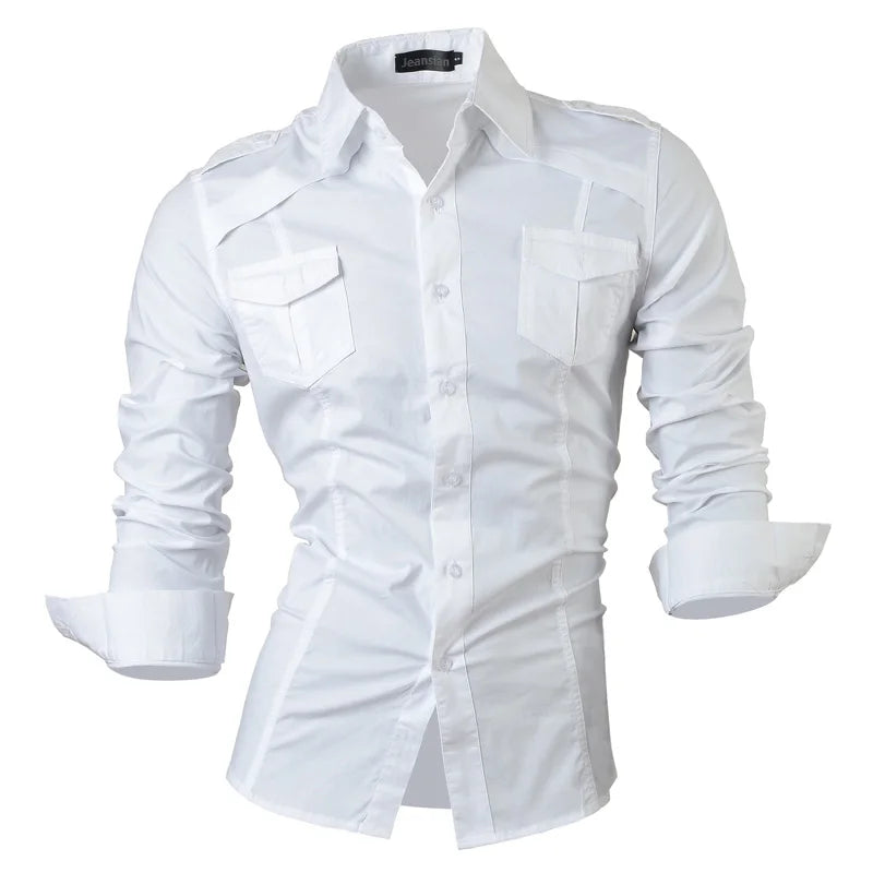 jeansian Spring Autumn Features Shirts Men Casual  Shirt New Arrival Long Sleeve Casual Male Shirts K801