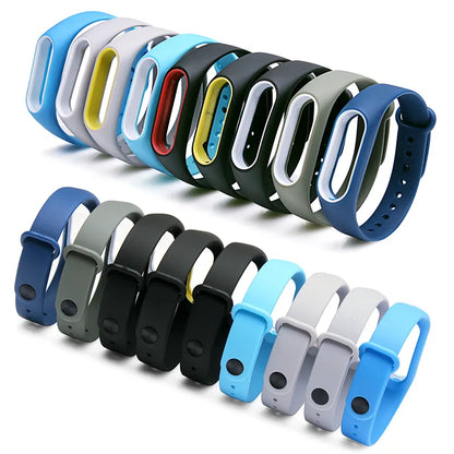 BOORUI Double color mi band 2 accessories pulseira miband 2 strap replacement silicone wriststrap for xiaomi mi2 smart bracelet