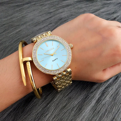 Fashion Luxury Silver Watch Women Watches Rhinestone Women's Watches Ladies Watch Stainless Steel Clock