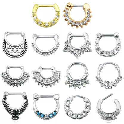 16G Nose Piercing Ring Indian Nose Septum Ring Clicker Nose Rings Piercing Body Jewelry Hoops Helix Piercing Ear Cartilage Gifts