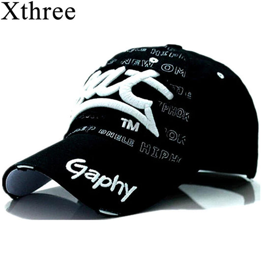 Xthree Wholesale Snapback Hats Baseball Cap Hats Hip Hop Fitted Cheap Hats for Men Women Gorras Curved Brim Hats Damage Cap