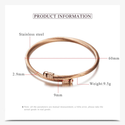 3 Colors lockable Braclets Bangles For Women Hot Selling Brand Jewelry 316L Stainless Steel Bracelet and Bangle Adjustable