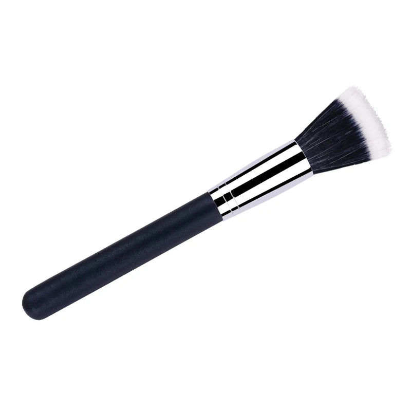 RANCAI 1pcs Full Size Powder Brush Blusher Contour Skin Care Black Fiber Stippling Brush Cosmetic Make Up Beauty Tools