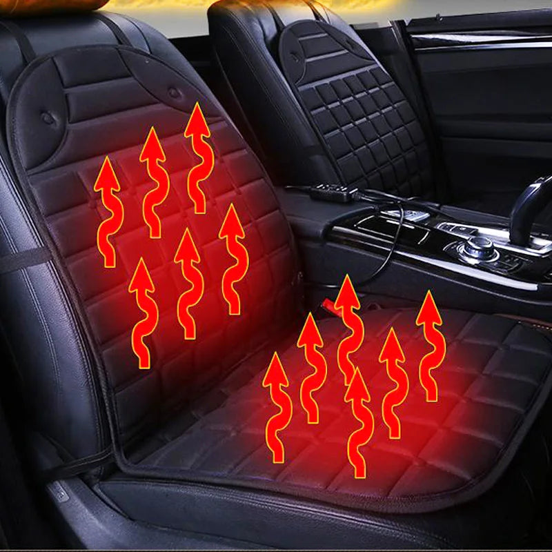 12v/24v Heated Car Seat Cover Heating Electric Car Seat Cushion Hot Keep Warm Universal in Winter Black/Gray For Lada Granta E1