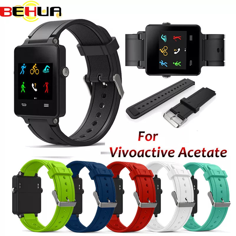 New Replacement Wristband Silicone Bracelet Watch Strap Band For Garmin Vivoactive Acetate Sports Watch Watchbands Correa Reloj