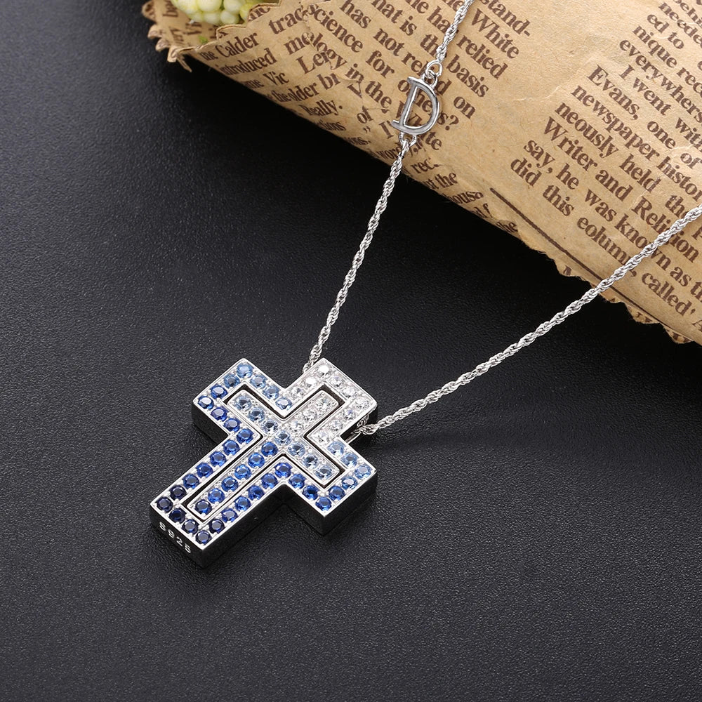 Slovecabin 925 Sterling Silver Cross Letter D Move Chain Necklaces For Women & Men Belle Epoque Silver Fine Jewlery Making