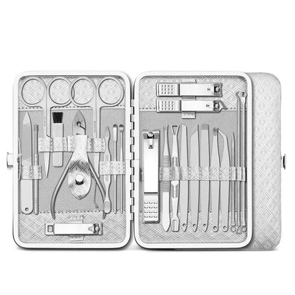 Qmake 23P Manicure Sets complete nail stretching kit manicura accesorios nail clipper Pedicure Tools All nail products  manucure