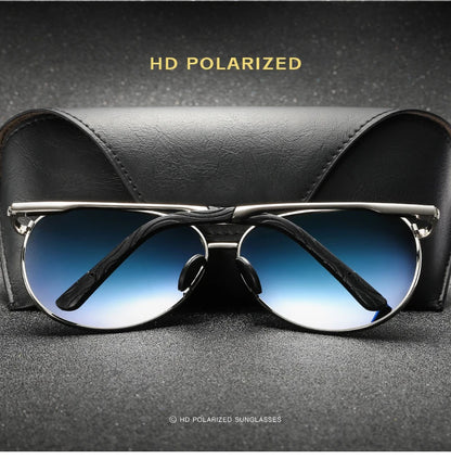 Fashion Men Sunglasses pilot Polarized Lens Brand Driving Designer outdoor Alloy frame male Sun Glasses Oculos De Sol UV400 8013